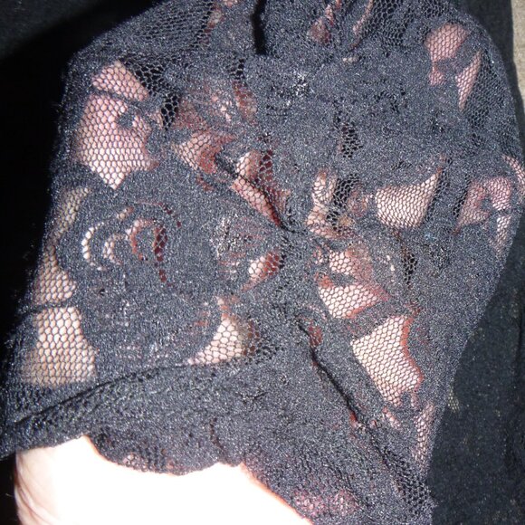 Style & Co Women’s Sheer, Black lace, Blouse - Picture 5 of 5
